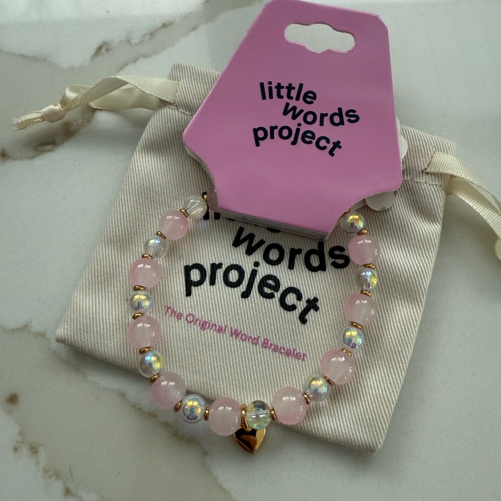 Little Words Project Bracelet with heart charm